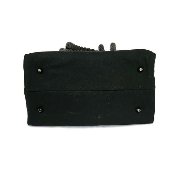 Women's Brown Black Canvas Tribal Ethnic Pattern Tote - Picture 5 of 6